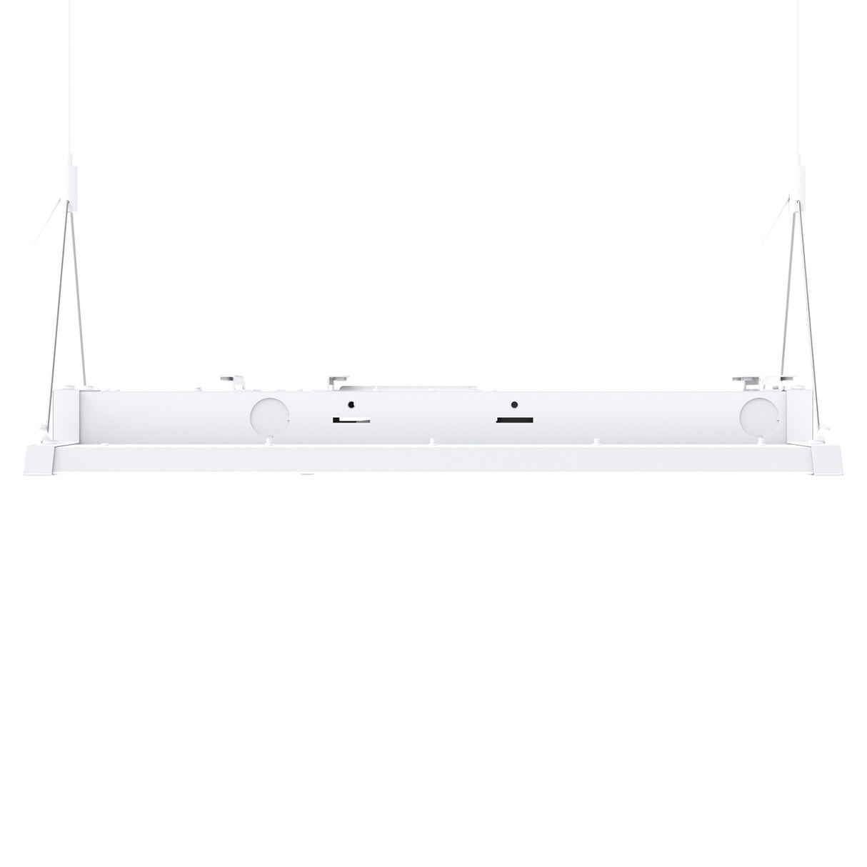 White linear high bay LED light fixture for warehouse