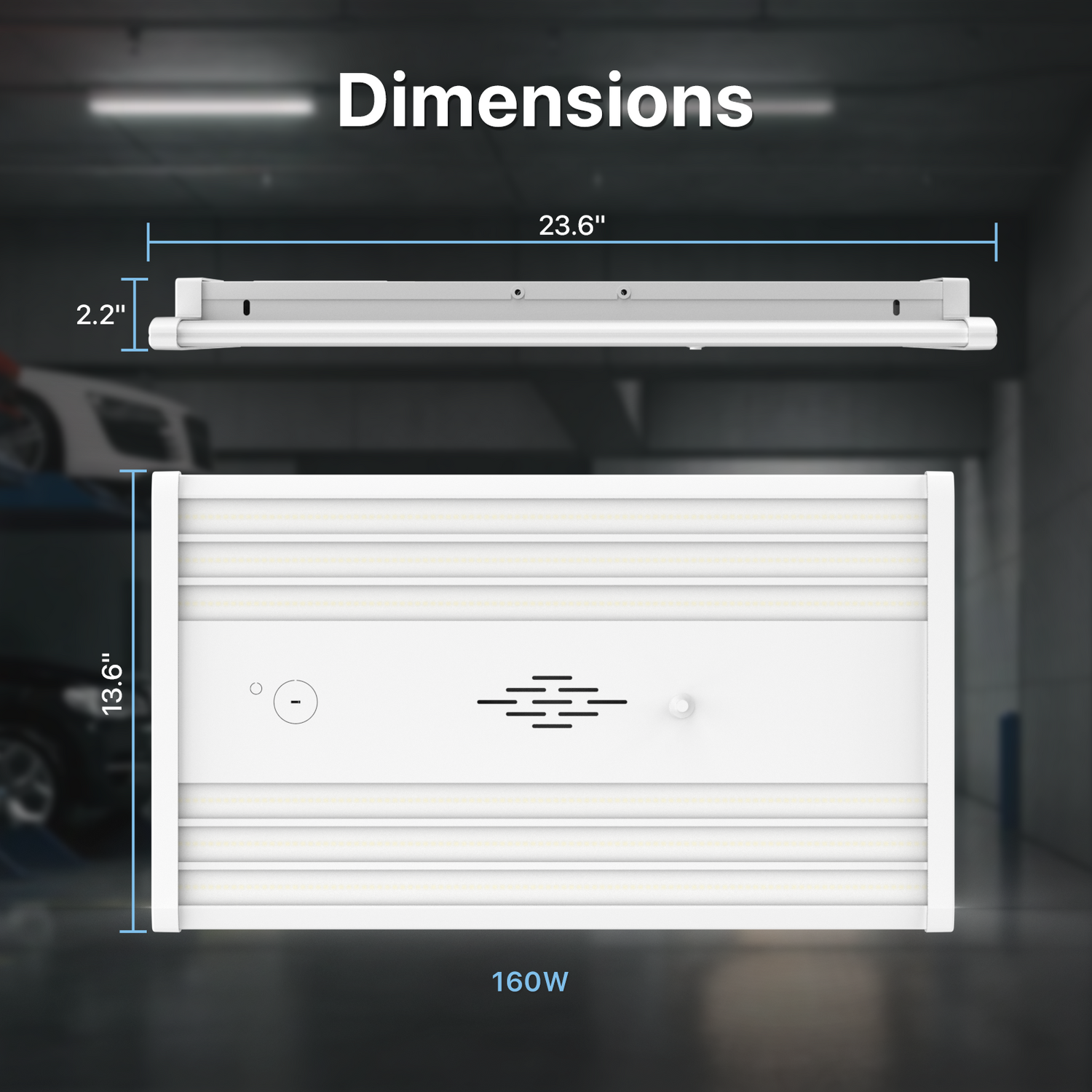 Hyperlite Will series LED high bay light dimensions and different lumen values