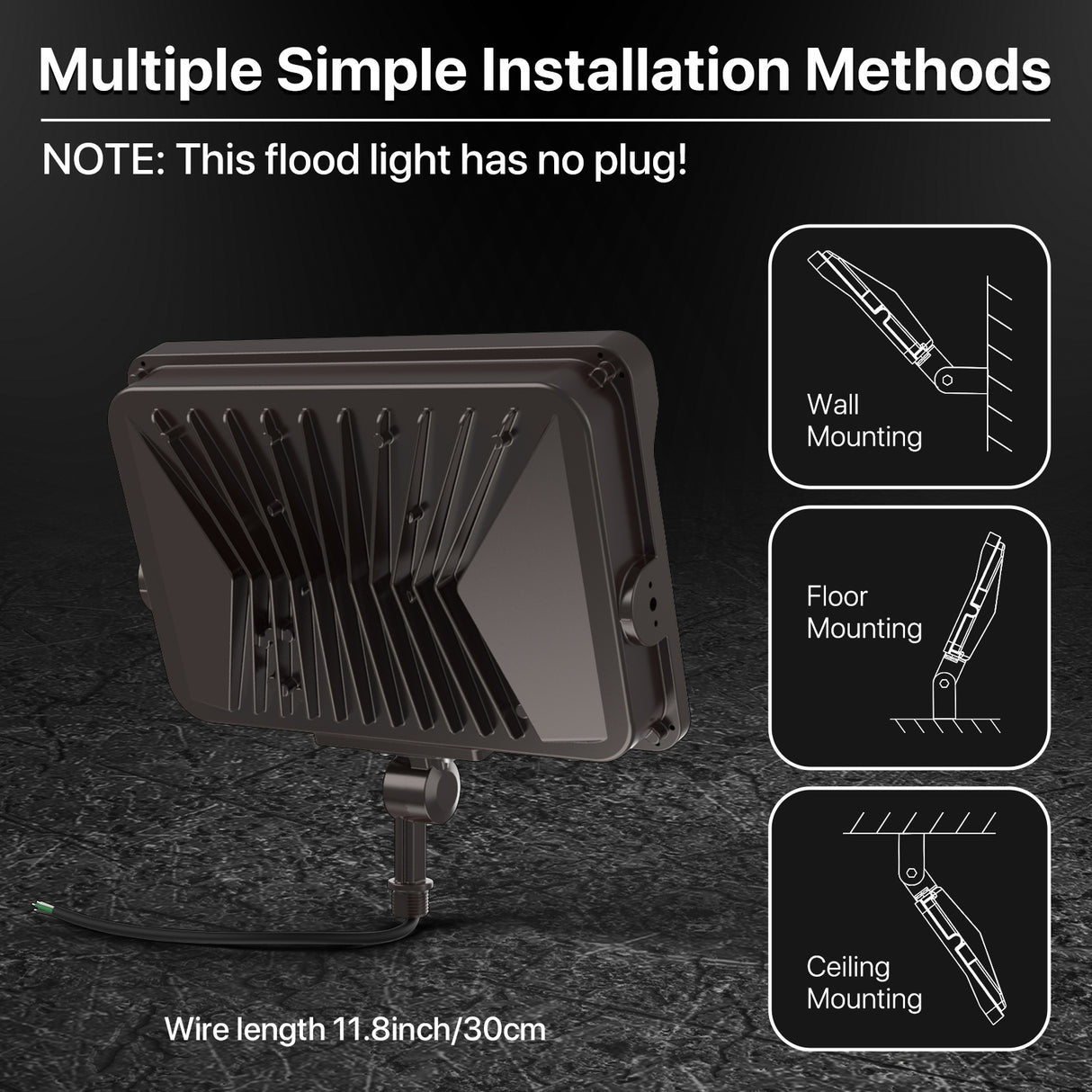 Hyperlite LED Flood Light - Multiple Installation Methods