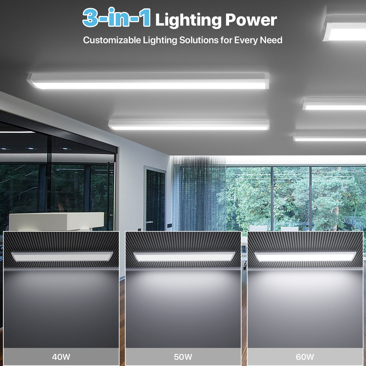 Hyperlite 4FT LED Wraparound Light - 3-in-1 Lighting Power