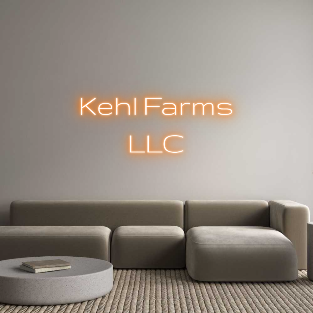 Kehl Farms LLC neon sign, custom neon light product
