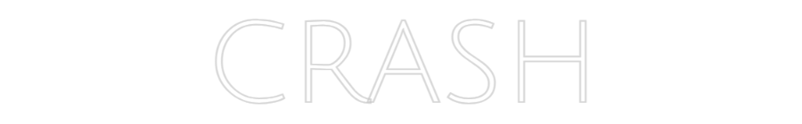 CRASH neon sign for custom neon light product