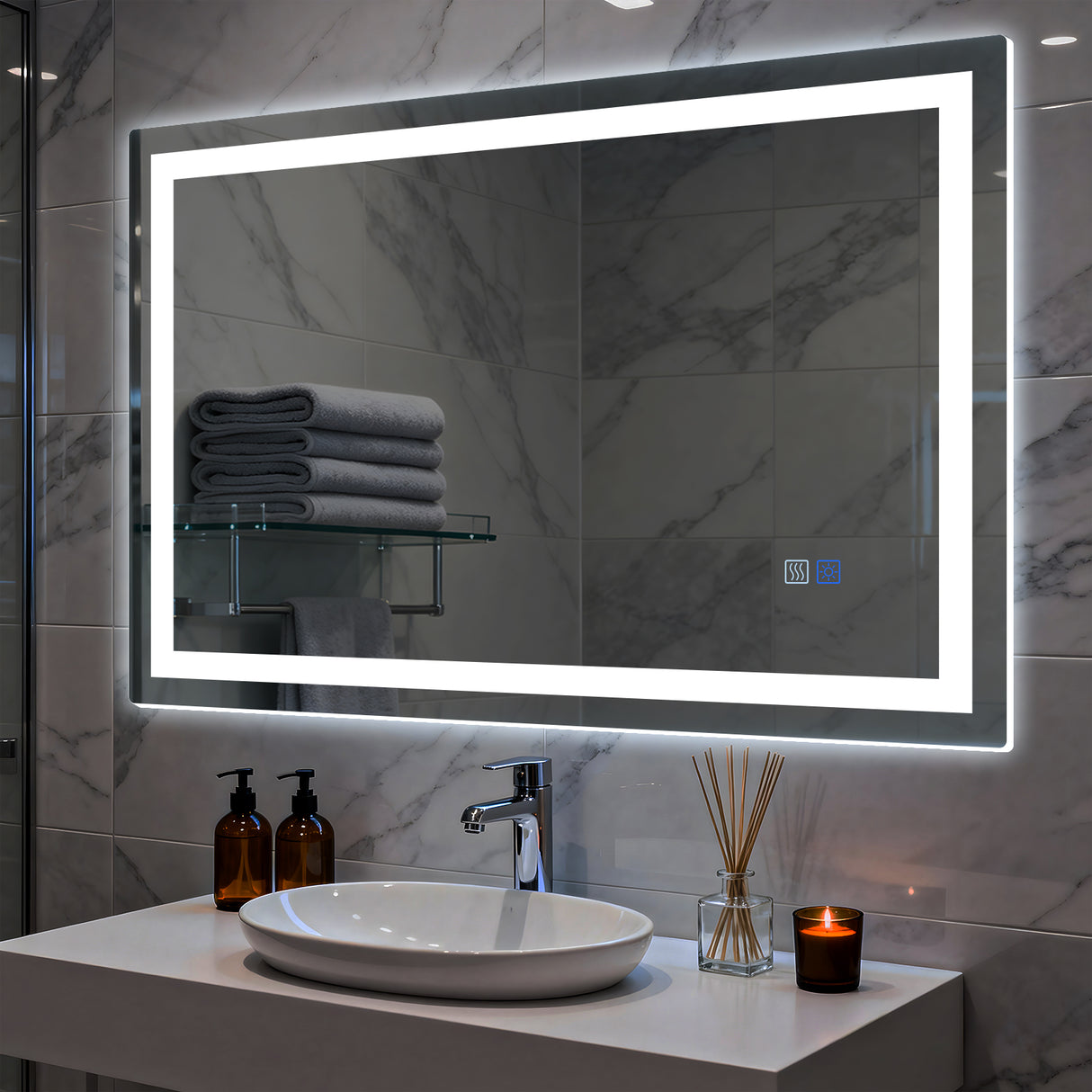LED bathroom mirror