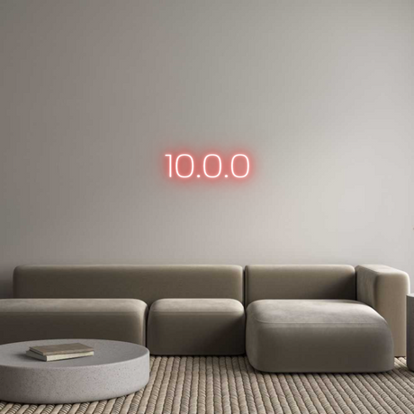 Custom neon light 10.0.0 in red