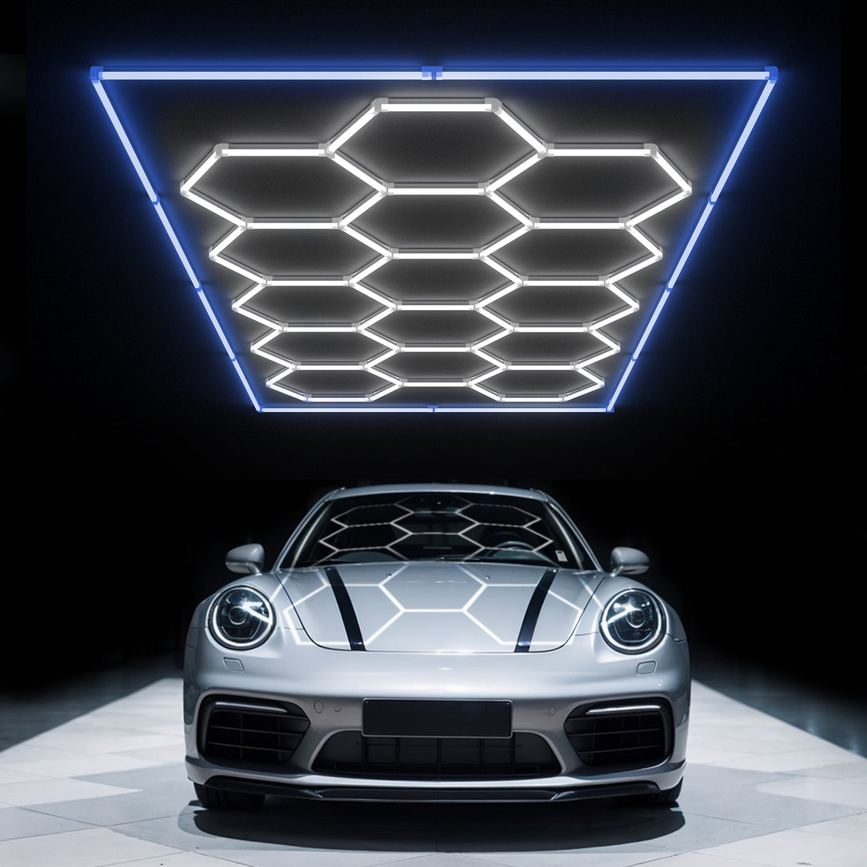 Hexagon garage lights