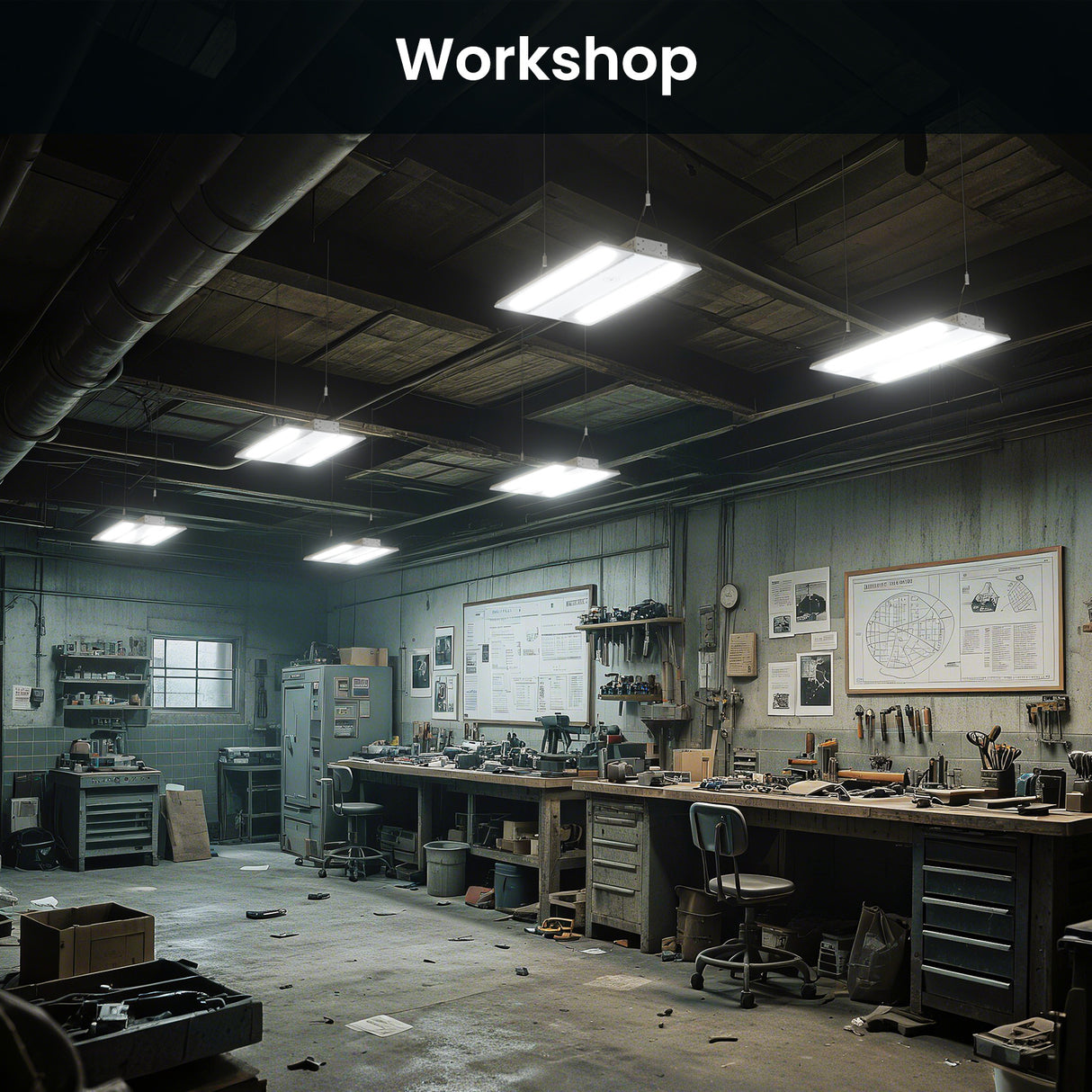 Linear High Bay Lights for Workshop