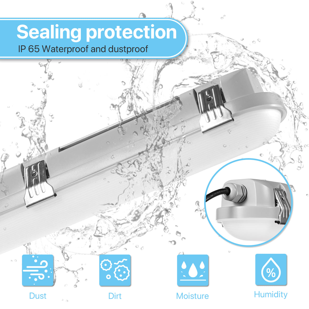 Hyperlite LED vapor light IP65 waterproof and dustproof