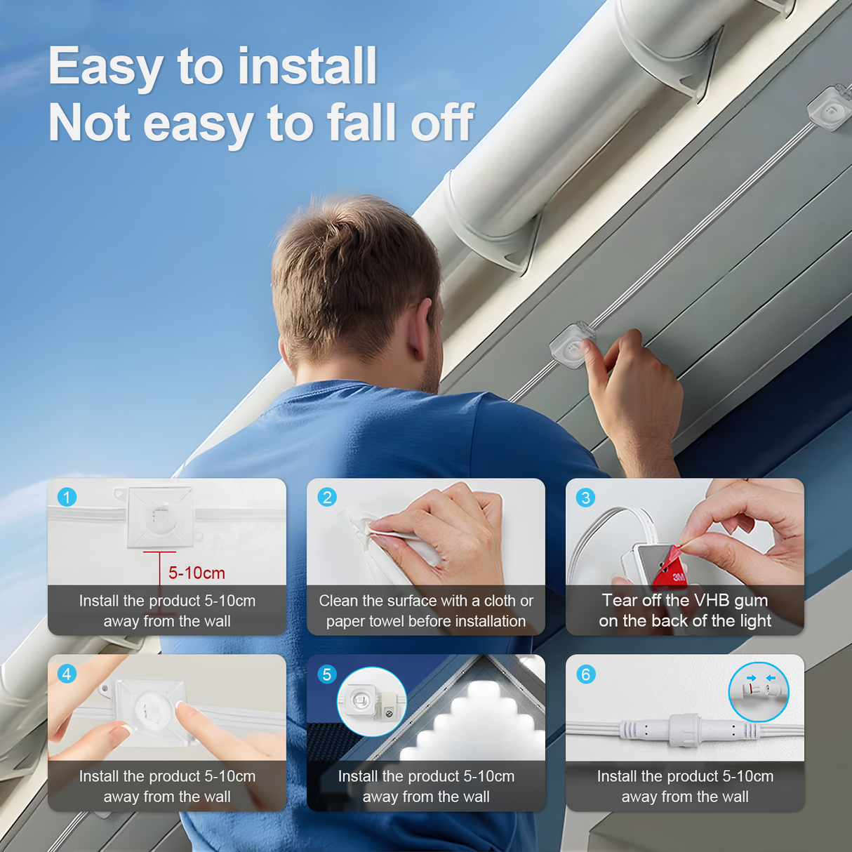 Permanent Outdoor Lights, RGB+IC LED Lights with Smart APP & Remote Control