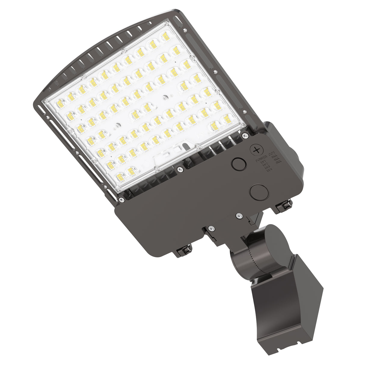 Angled view of HPPK01 Series Parking Lot LED Light