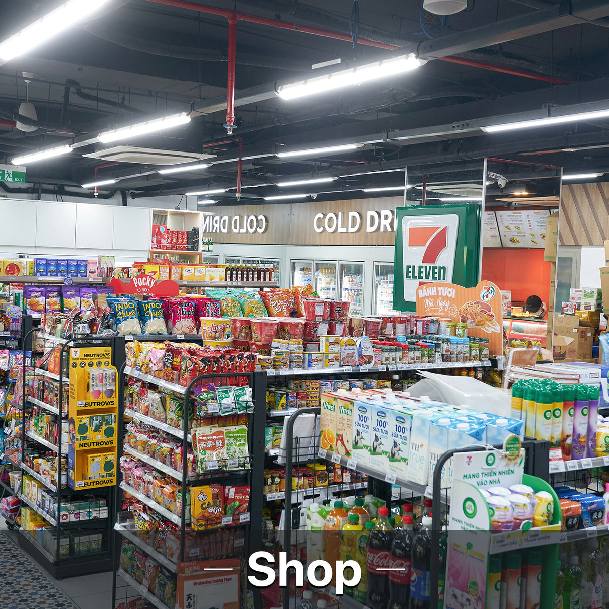 Shop interior illuminated by Hyperlite LED lights