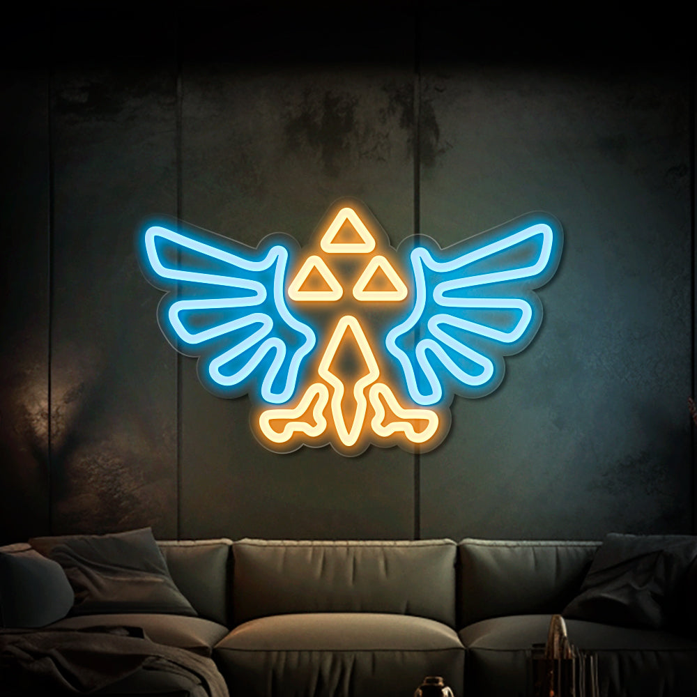 Wings LED Neon Sign Light - Zelda Logo