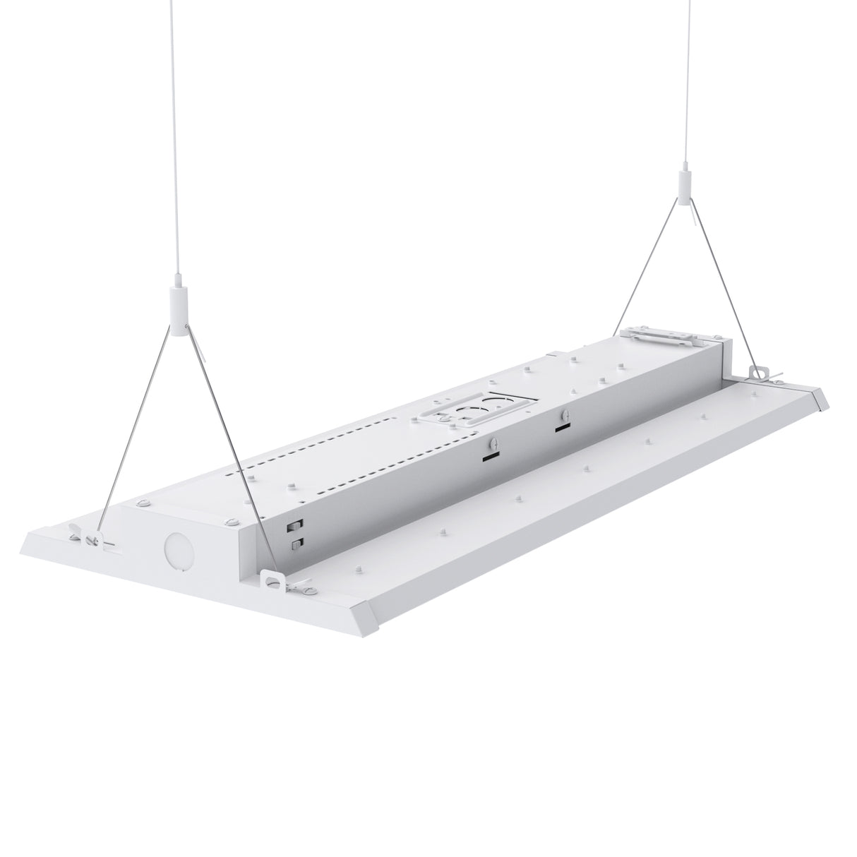 White Linear High Bay LED Light with Pendant Mount