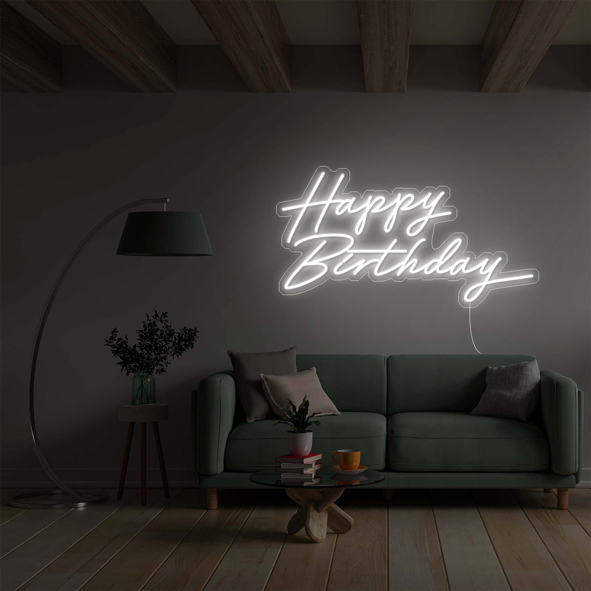 Happy Birthday neon sign decor