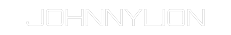 JOHNNYLION neon sign outline