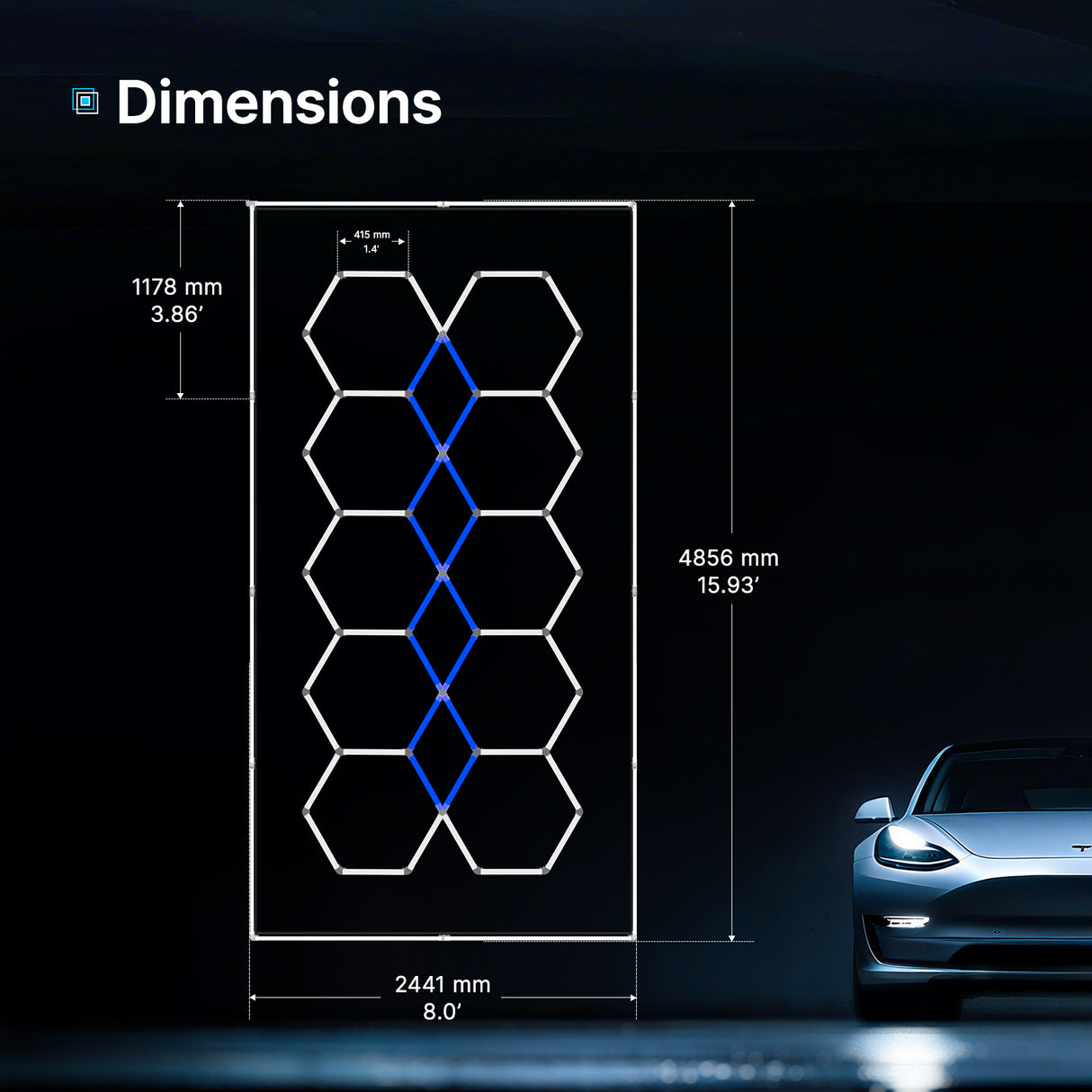 8x15ft bordered light