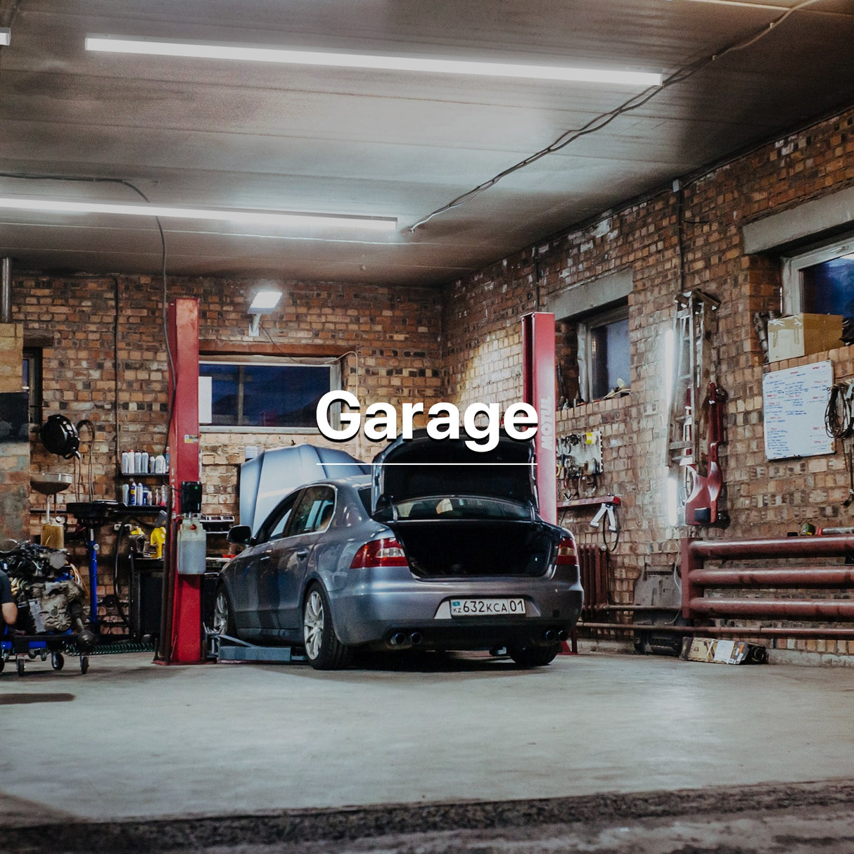 Garage with LED lighting, LED Linear Strip Light Fixture