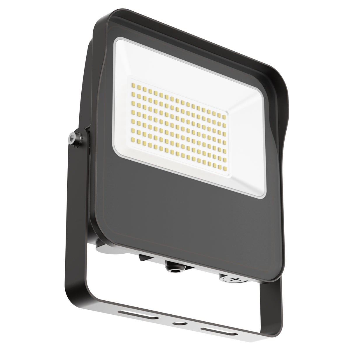 HPFD01 Series LED flood light, product shot, black housing