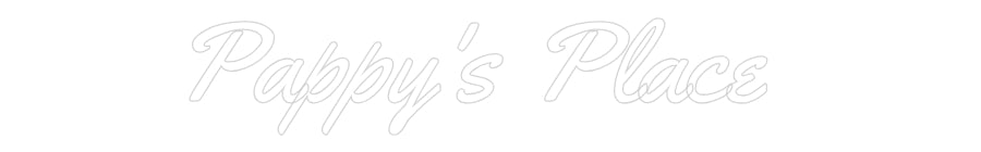 Pappy's Place neon sign design