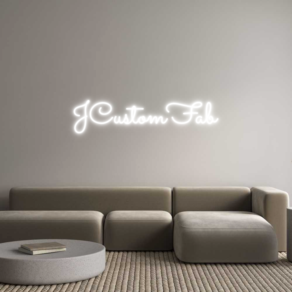 Custom neon light sign JCustomFab