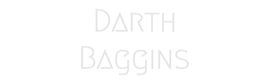Darth Baggins custom neon light design