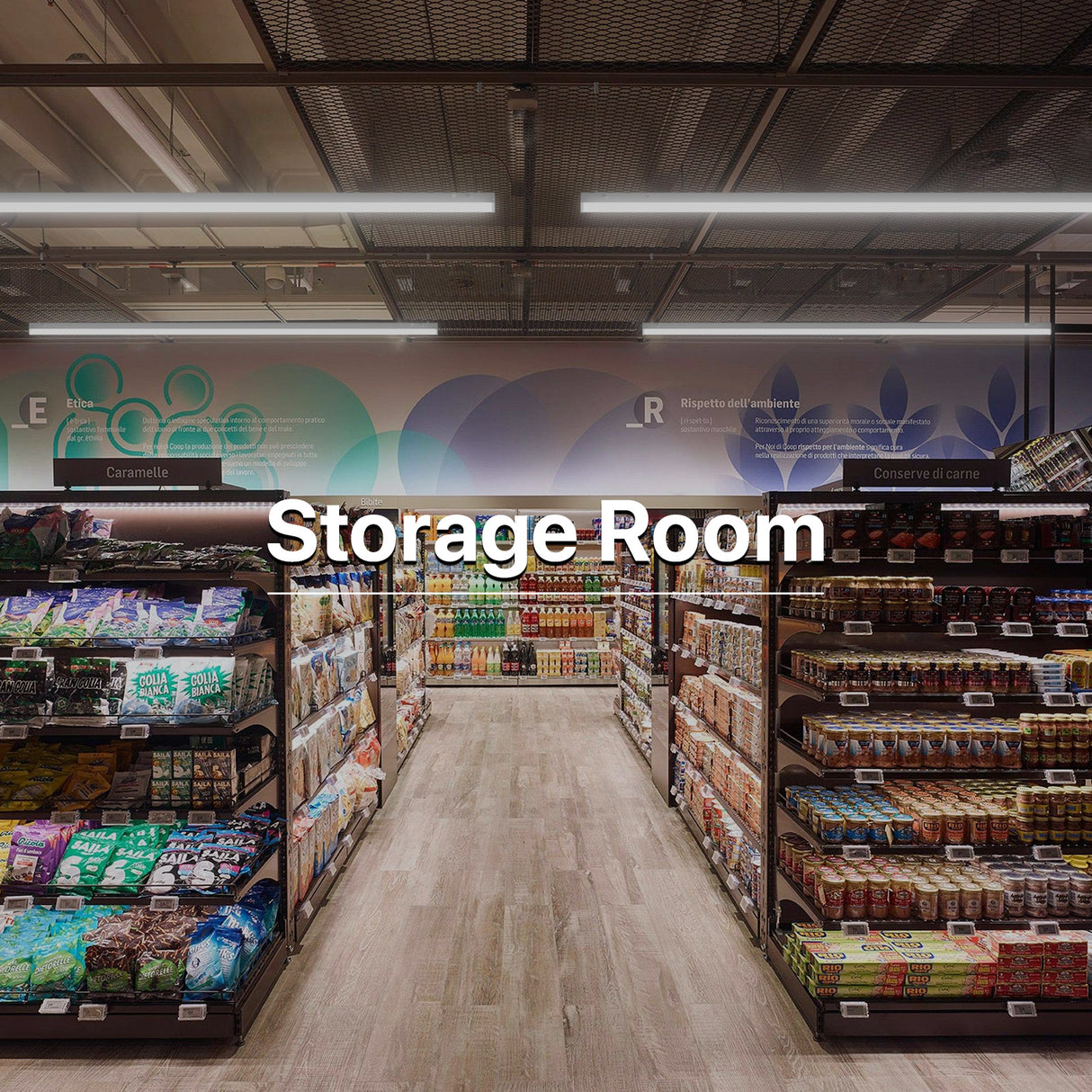 LED Linear Strip Light Fixture in storage room lighting