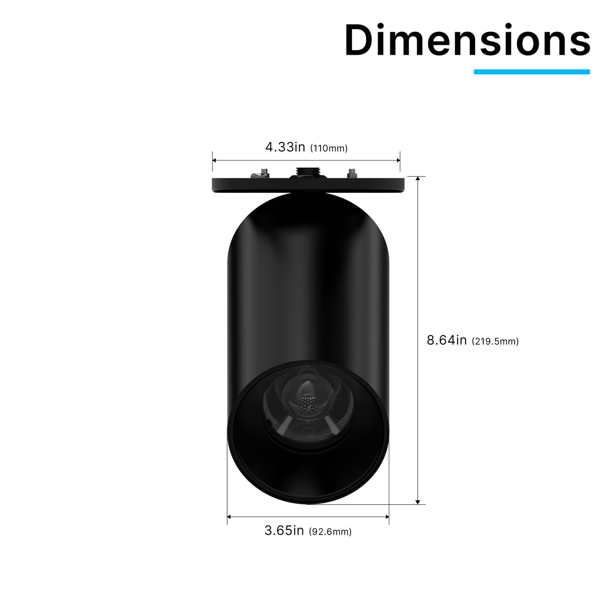 ACD01-25W LED Cylinder Light Adjustable Direction Design for Flexible Beam Control