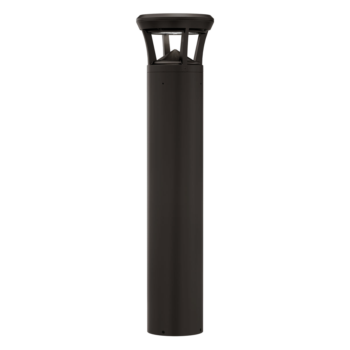 LED bollard light with flat top for pathways, parks, and landscape lighting