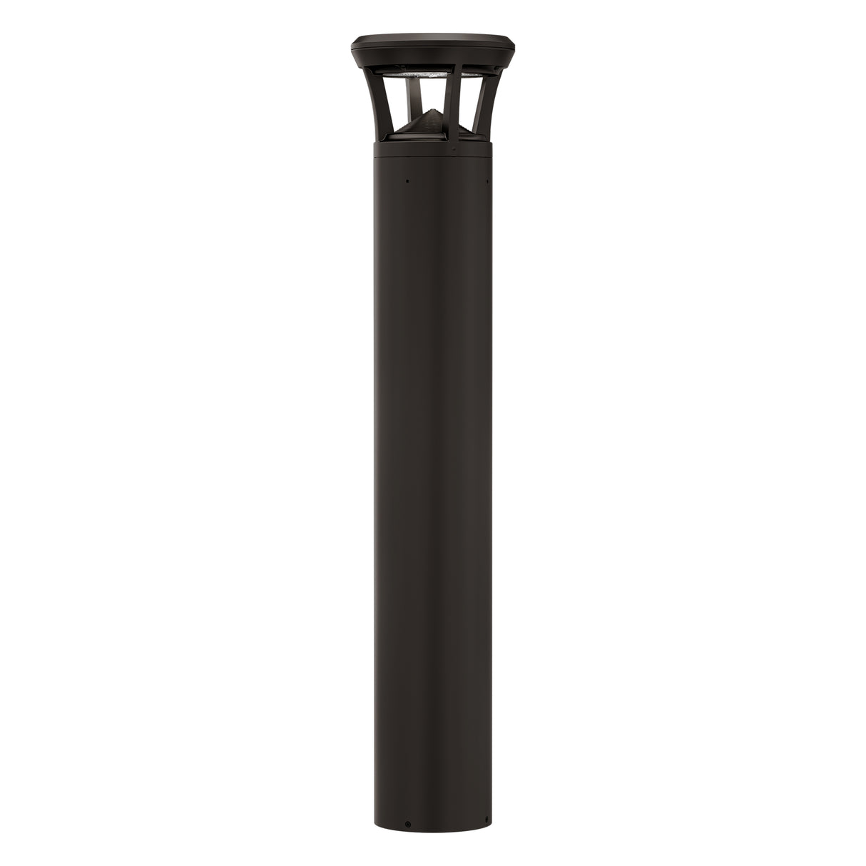 LED bollard light with flat top for pathways, parks, and landscape lighting