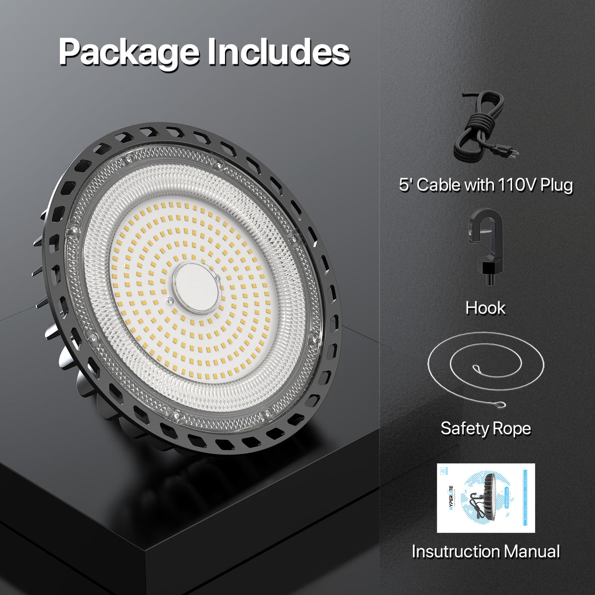 HYPERLITE UFO LED High Bay Light Package Includes