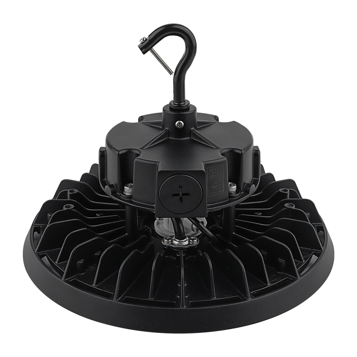 HBG-B-150W-200W black LED UFO high bay light rear view