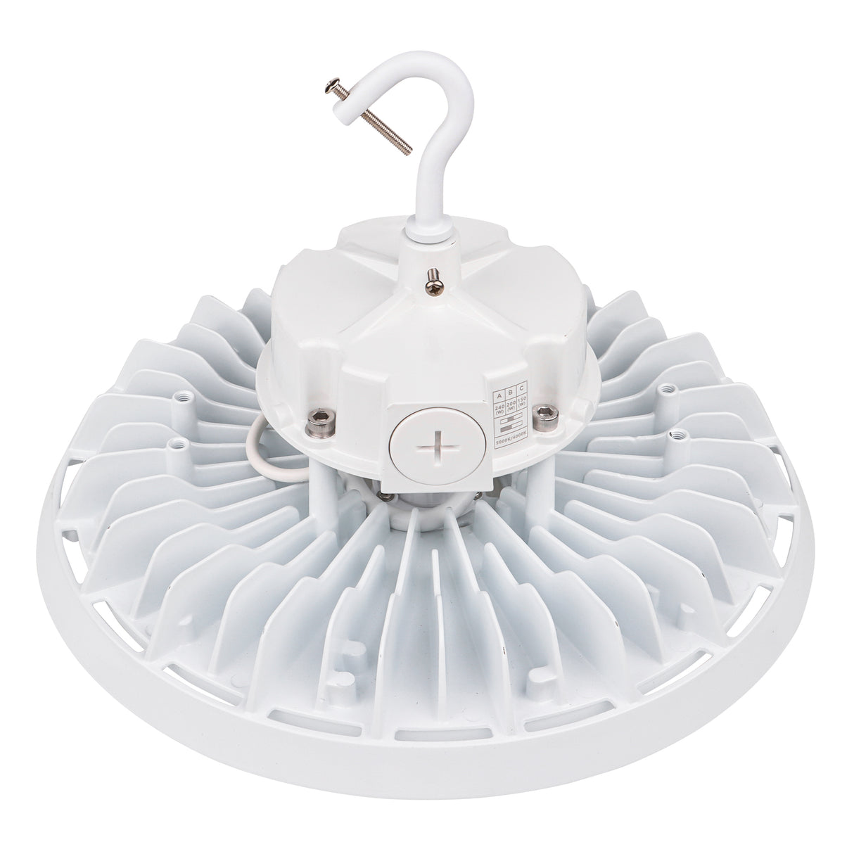 HBG-W-240W white LED UFO high bay light rear view