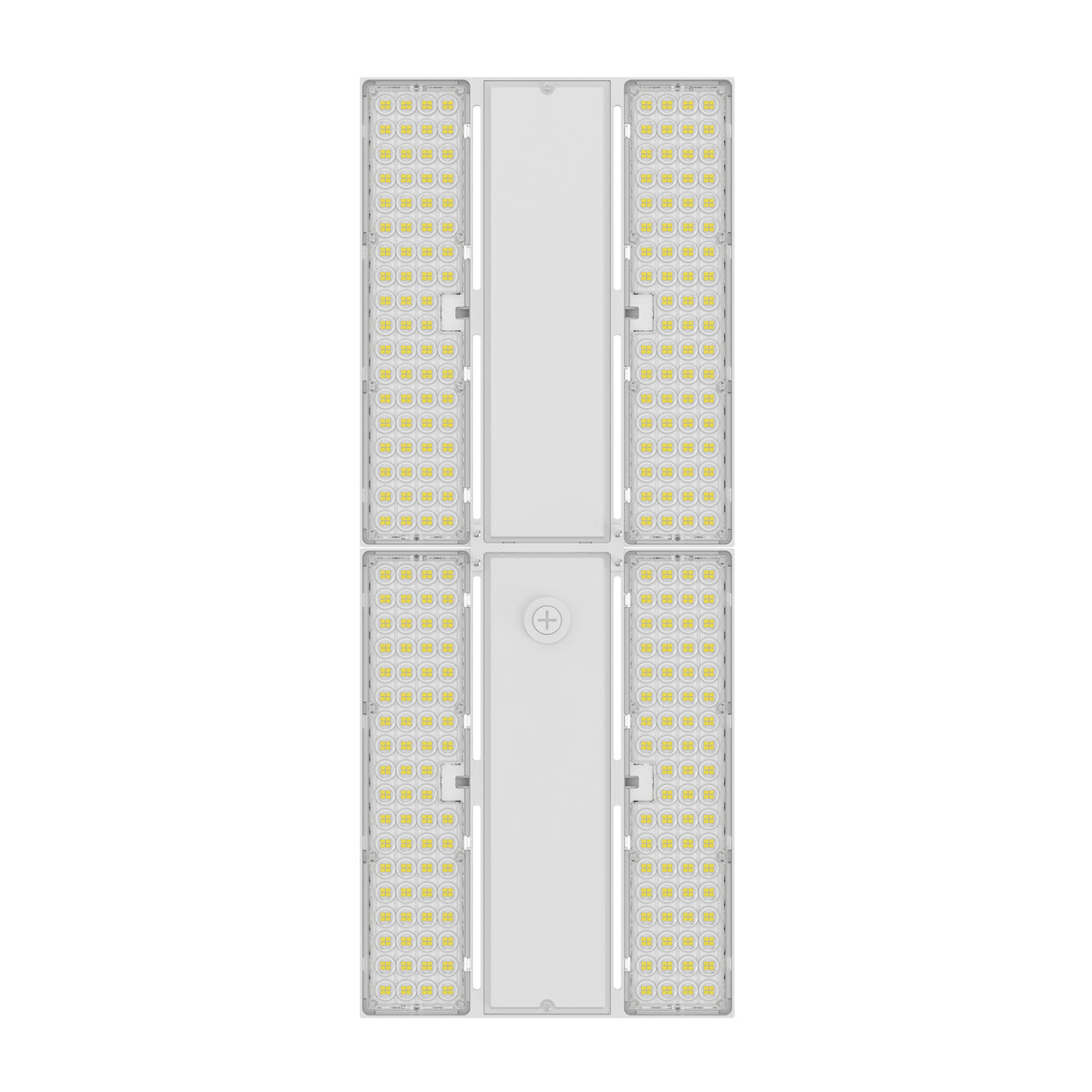 LHBE-420W white linear high bay light showing durable aluminum housing and modern structure
