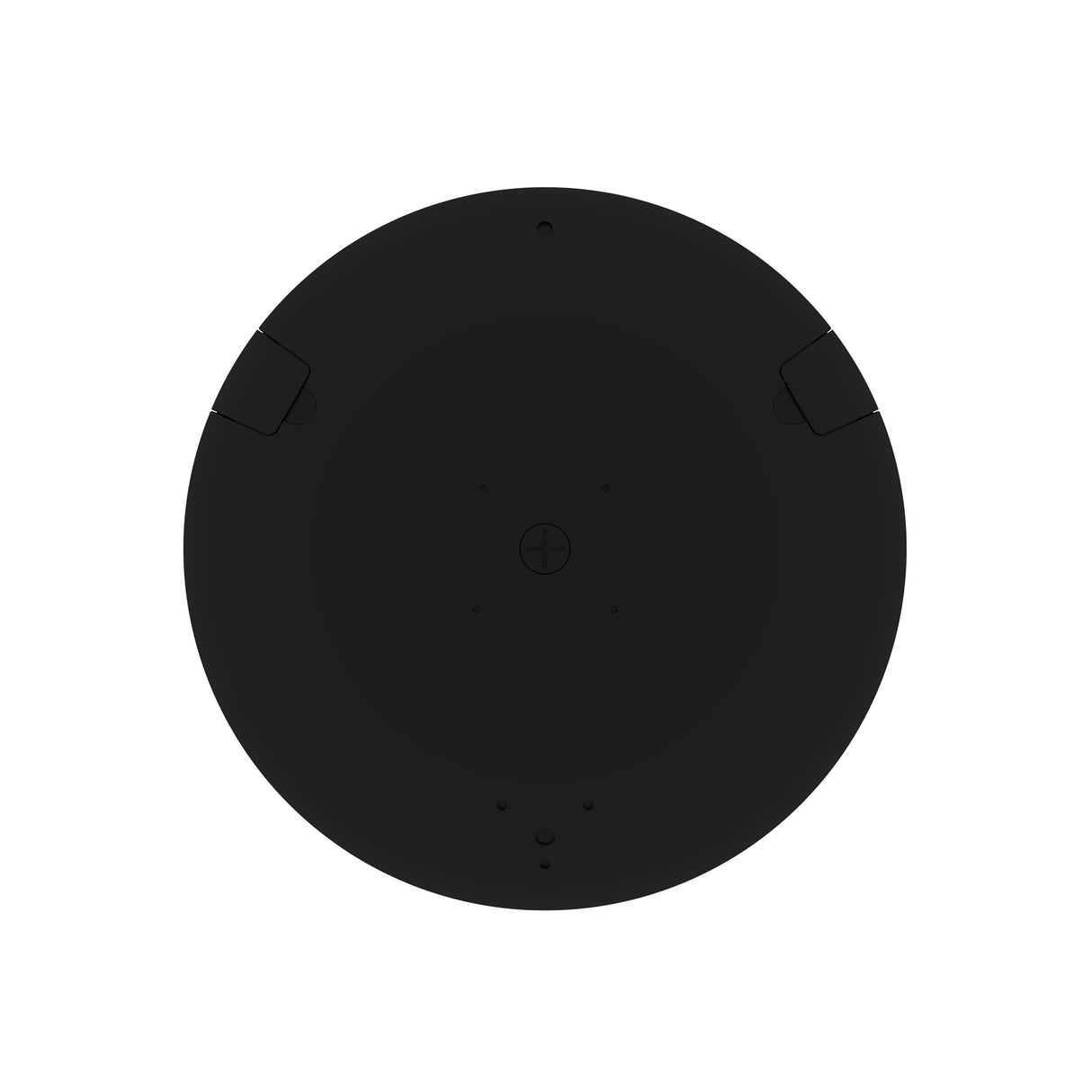Black LED post top light post mount back view