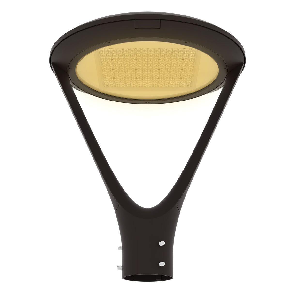 LED post top light post mount installation
