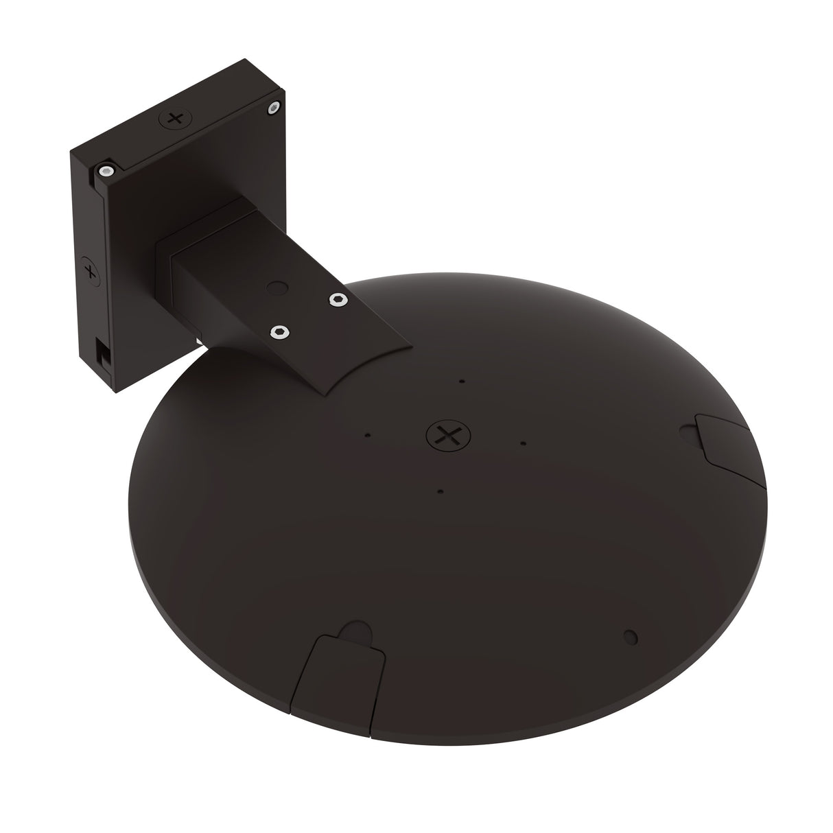 LED post top light wall mounting bracket detail