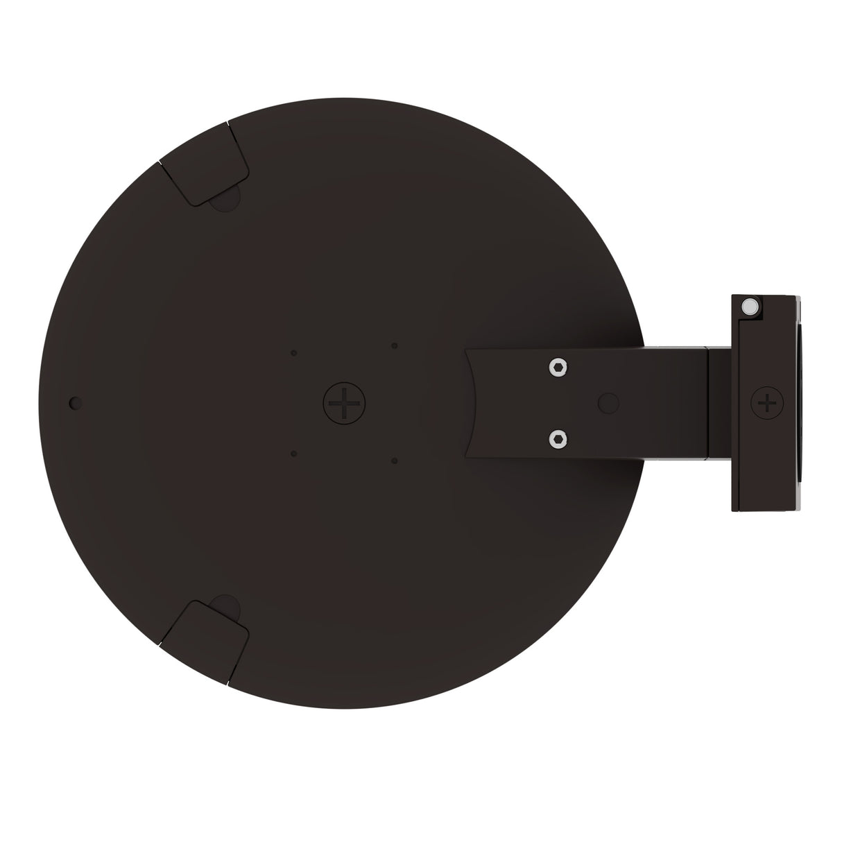 LED post top light wall mount rear view