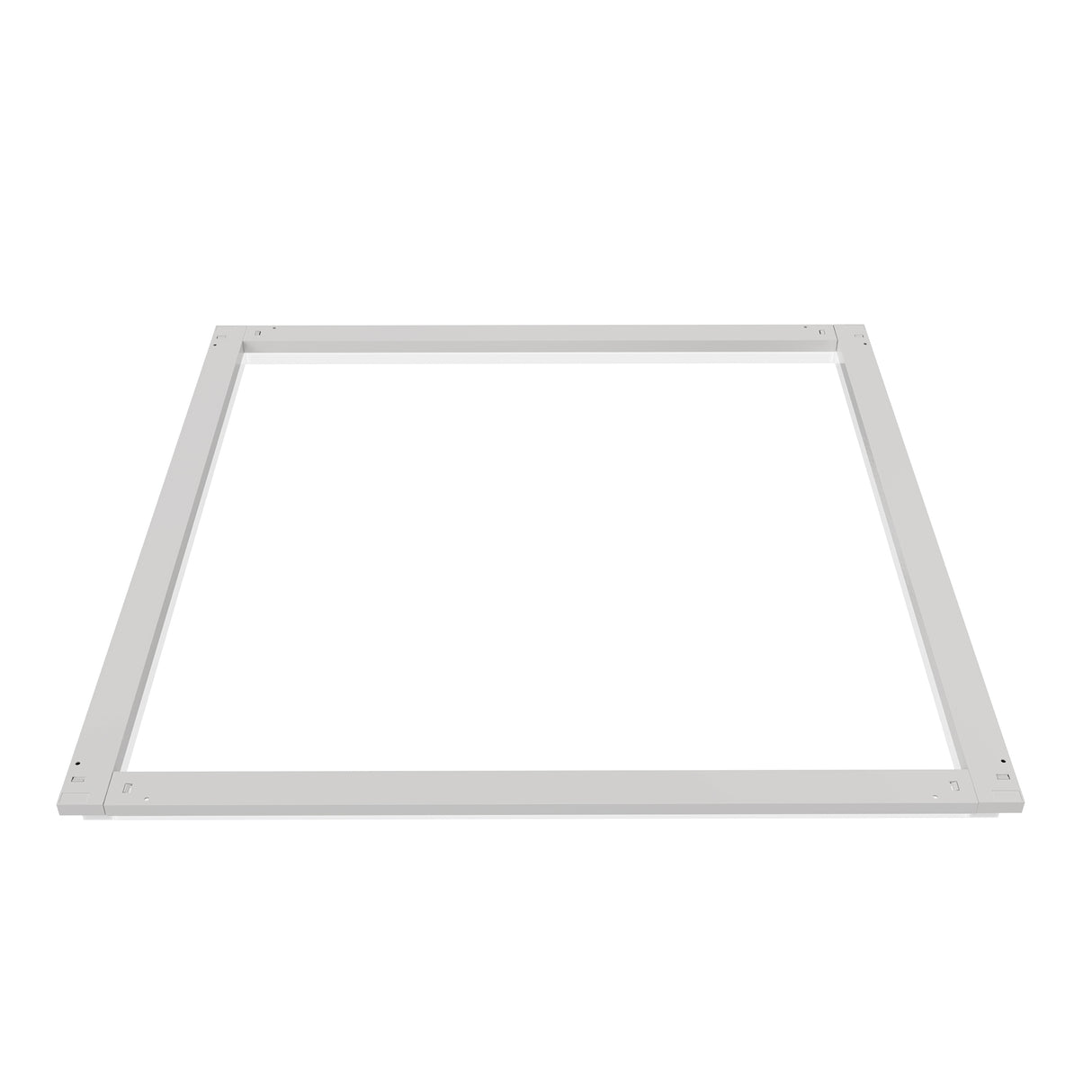 SFL02 2x2ft surround frame LED light low-angle perspective highlighting ultra-slim profile