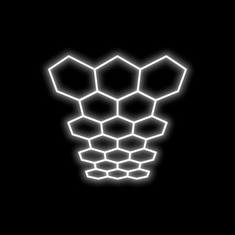 Hyperlite Hexagon Garage Light 18 Grids- Hexagon Grid Design