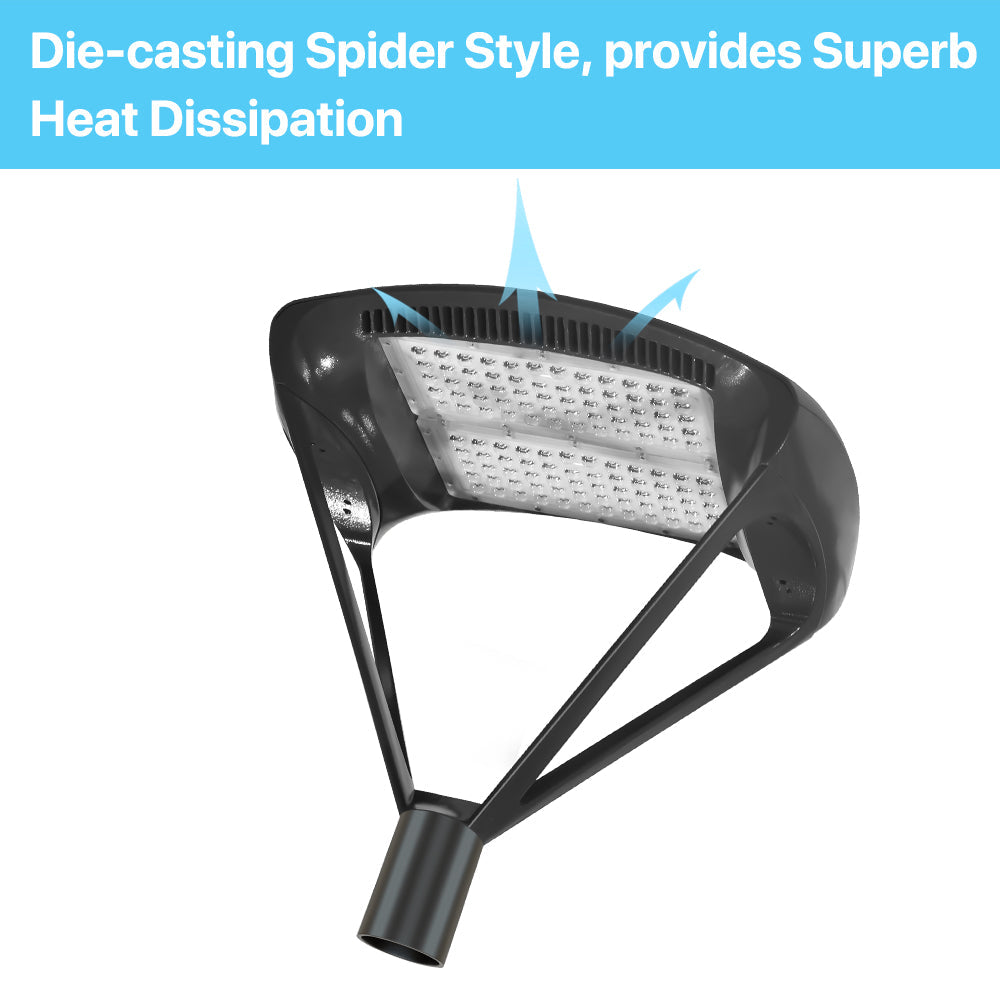 Spider LED Post Top Light with Heat Dissipation