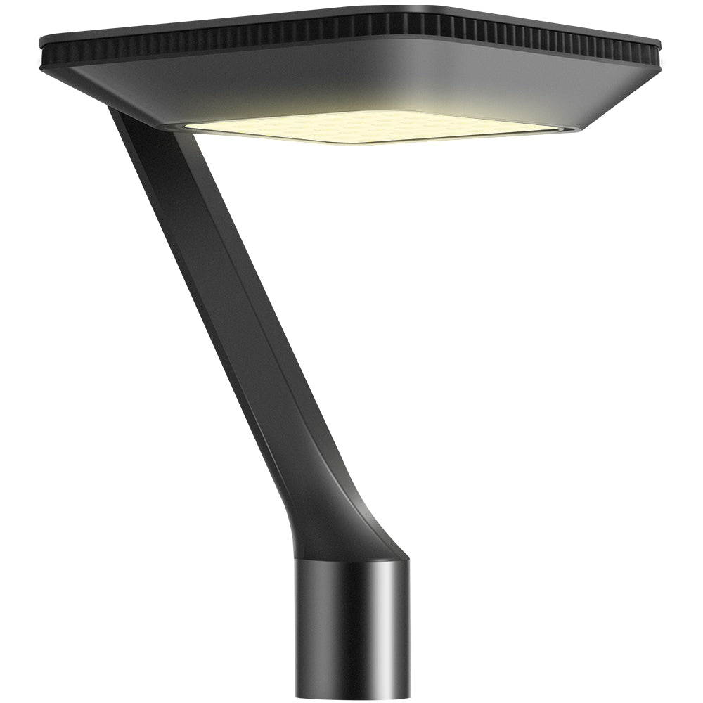 Black Gooseneck LED Post Top Light