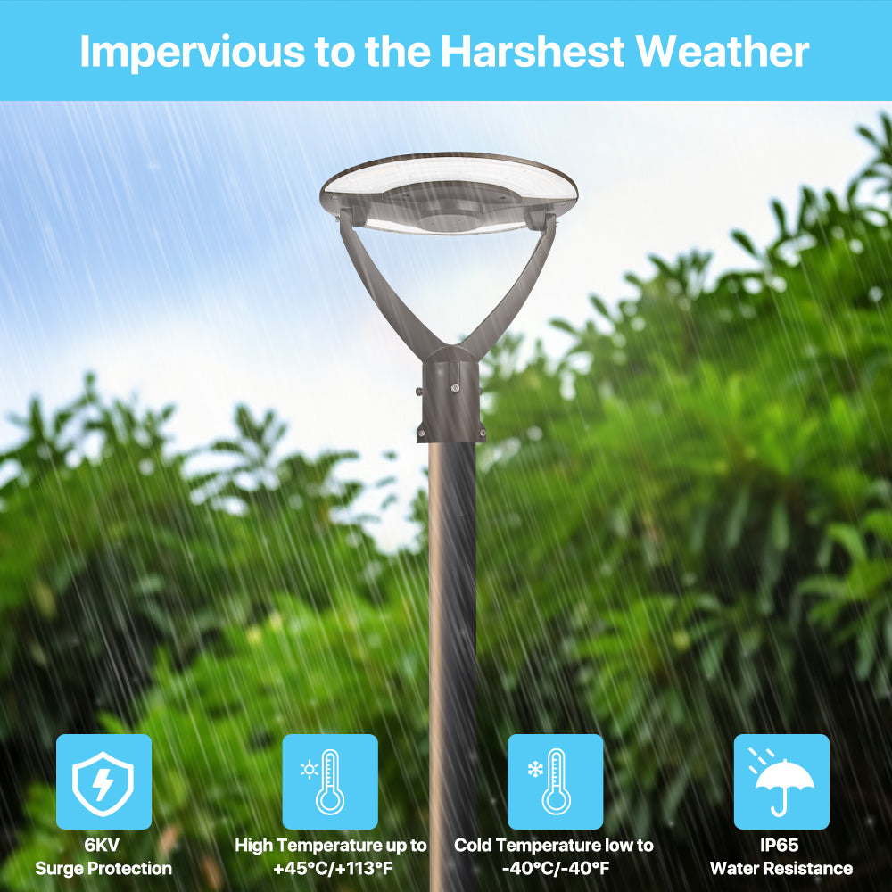 Post Top Light withstand Harsh Weather, IP65 Waterproof