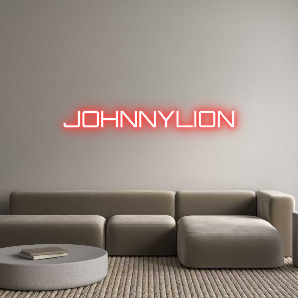 Custom Neon Light JOHNNYLION - Red neon sign