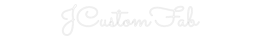 JCustomFab logo in white cursive font