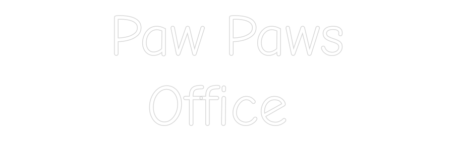 Paw Paws Office neon sign design
