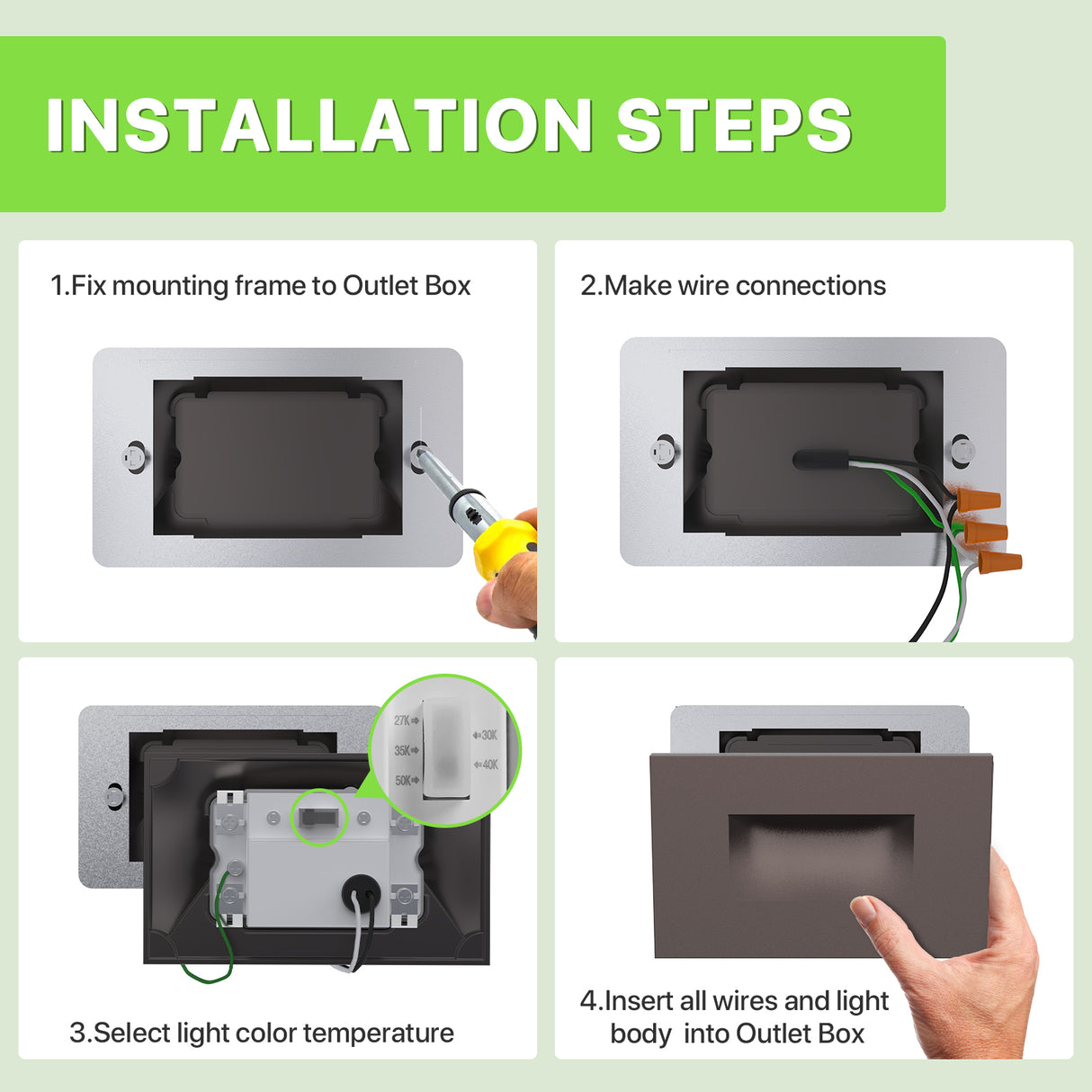 Glitgate Step Light Installation Steps