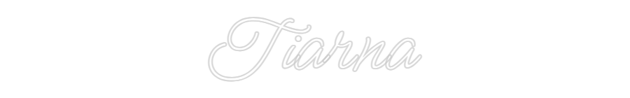 Tiarna custom neon sign, super blue color