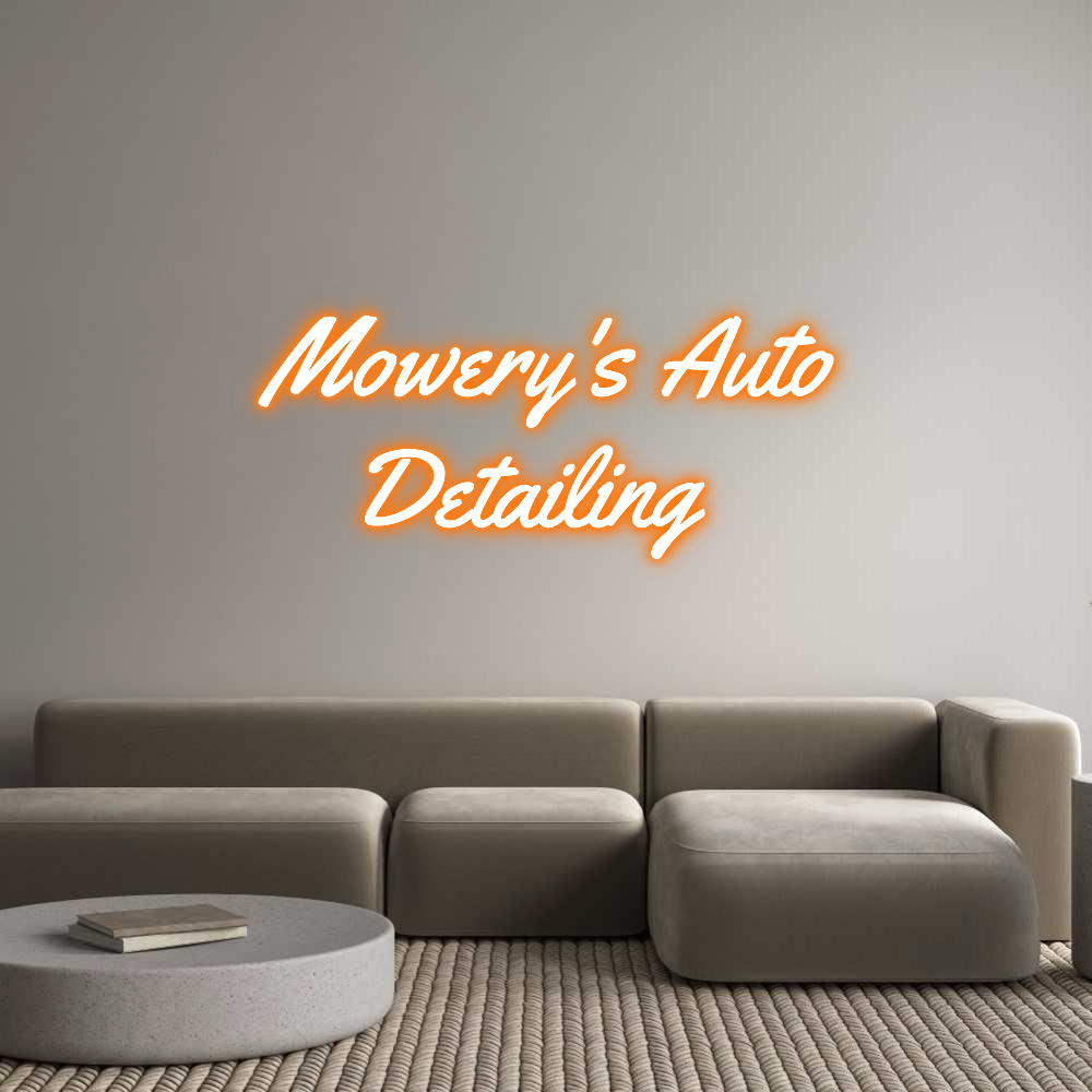 Mowery's Auto Detailing neon sign