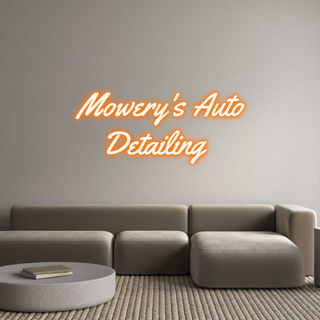 Mowery's Auto Detailing neon sign