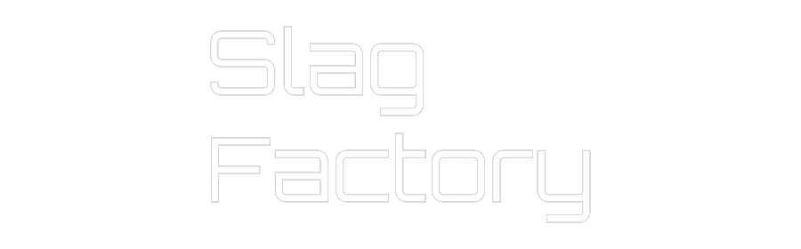 Slag Factory neon sign design, custom neon lights