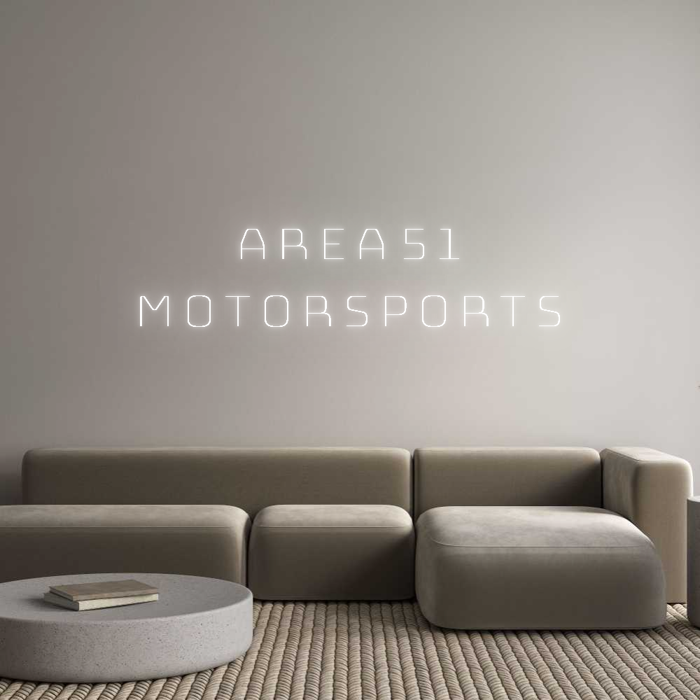 AREA 51 MOTORSPORTS neon sign, custom neon light